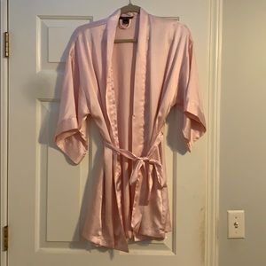 Pink silk Victoria’s Secret robe